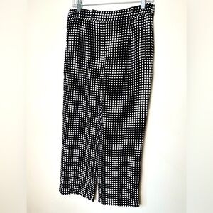 Black and White Silk Checkered Pants. Lightweight. EUC.